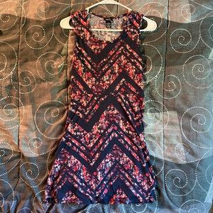 Size small dress navy blue/pink/purple